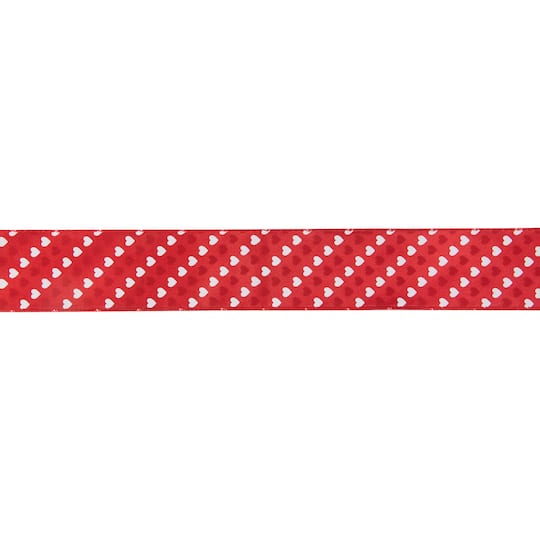 2.5" x 10yd. Diagonal Hearts Valentine's Day Wired Craft Ribbon By Northlight | Michaels®